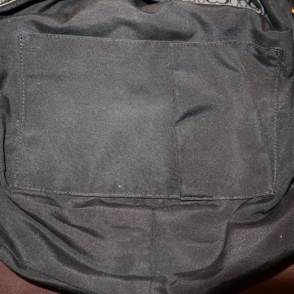 Coach shoulder/hobo bag - black with leather trim - Picture 4 of 6